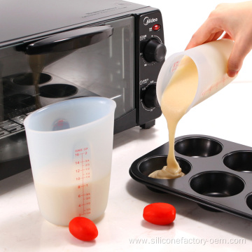 Food Grade Silicone 250ML 500ml Measuring Cup